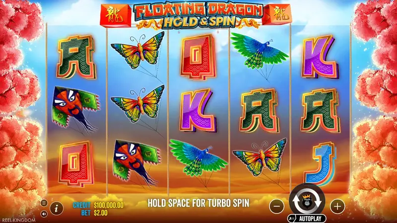 Floating Dragon 슬롯(Pragmatic Play) 데모 스핀 화면